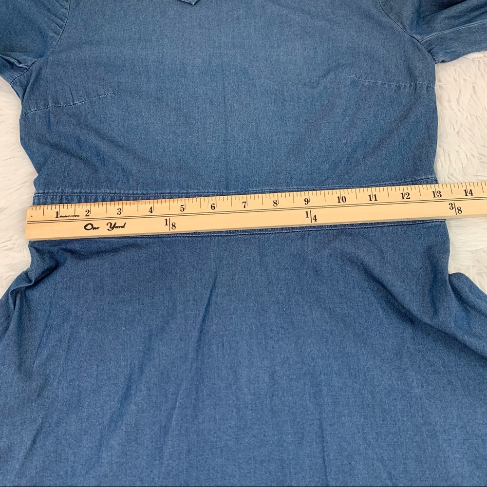 Solid & Striped Long Sleeve Collared Denim Dress … - image 7